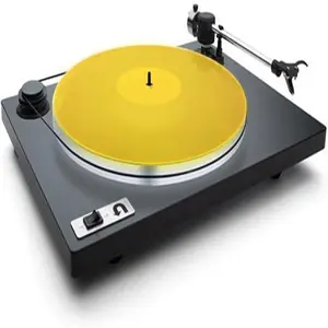 SpinTunes Acrylic Turntable Mat 11.75" Yellow Slipmat for 12" Vinyl Players Anti-Static Design Enhances Sound and Bass Quality