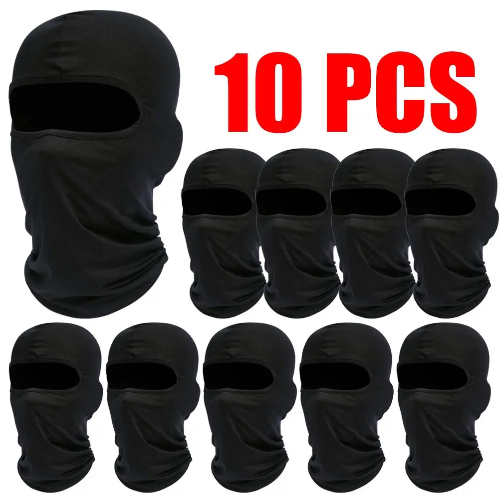 Full Face Mask, 10pcs/set Breathable Face Cover, Outdoor Sports Face Mask for Cycling, Skiing, Motorcycle, Cosplay, Protective Gear for Men & Women, Breathable Balaclava, Windproof Balaclava, Balaclava Headwear
