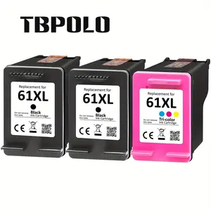 New 3x 61XL 61 XL Black Color Ink Cartridge for HP ENVY 4500 5530 5535 DeskJet 254