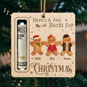 Personalized Reindeer Money Holder Christmas Ornaments, Here’s A Few Bucks for Christmas, Reindeer Money Holder Gift, Custom Money Holder