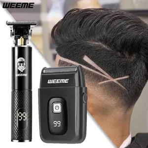 WEEME USB Rechargeable Hair Trimmer Kit, 1 Set Electric Hair Clipper with Accessories, Professional Beauty & Personal Care Product, Cordless Clippers, Hair Cutting Kit
