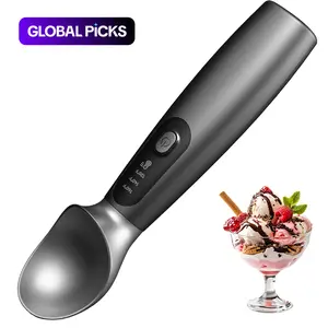Electric Heated Ice Cream Spoon, Ice Cream Scoop, Fast Heating Levels 3 (120°f/140°f/160°f), for Hard Ice Cream, Ideal for Home Use, Kitchen Gadgets #GLOBAL PICKS