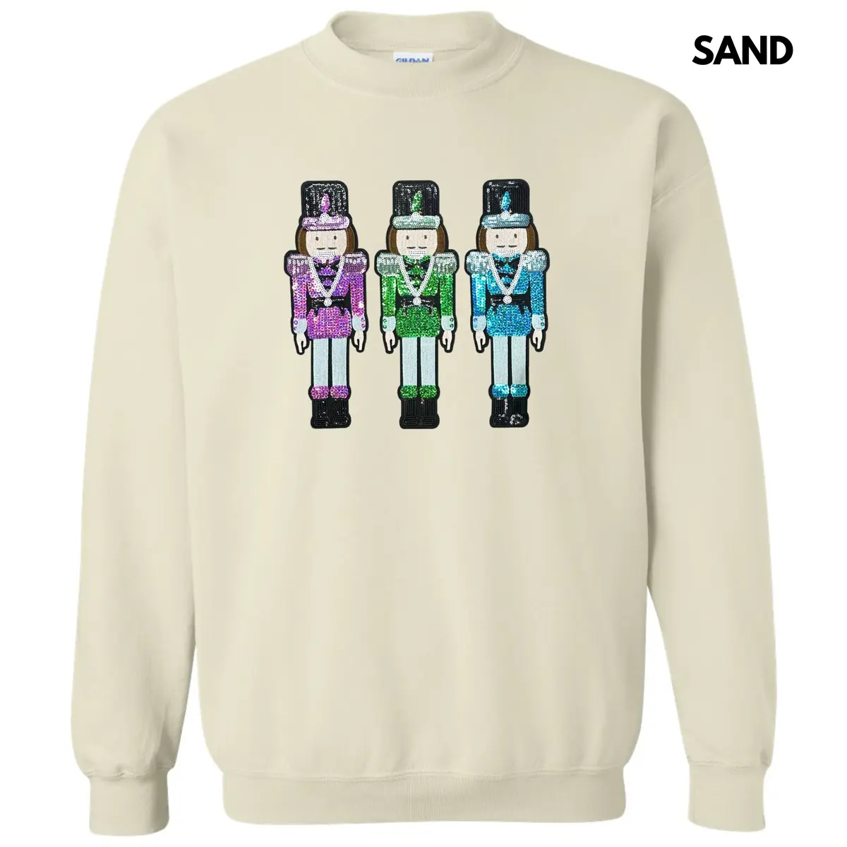 Trio Nutcracker Sequin Patch Sweatshirt
