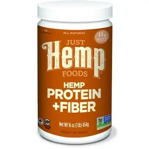 Just Hemp Foods Hemp Protein & Fiber Powder, 11g of Protein & 11g of Fiber per Serving, 16 oz
