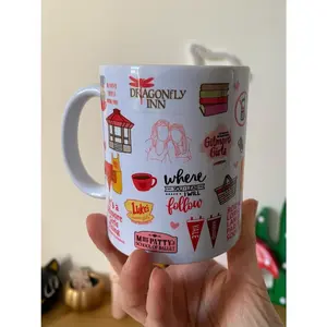 Gilmore Girls Coffee Mug & Luke's Punch Needle Coaster Coffee Ceramic Mug, (11oz, 15oz)