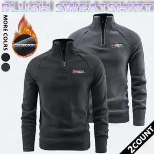 Men's Ski Snow Stand-up collar half-zip sweatshirt  Insulated Fleece Outdoor Mountain Hooded Winter Coat Sporty Breathable Outerwear  men clothing