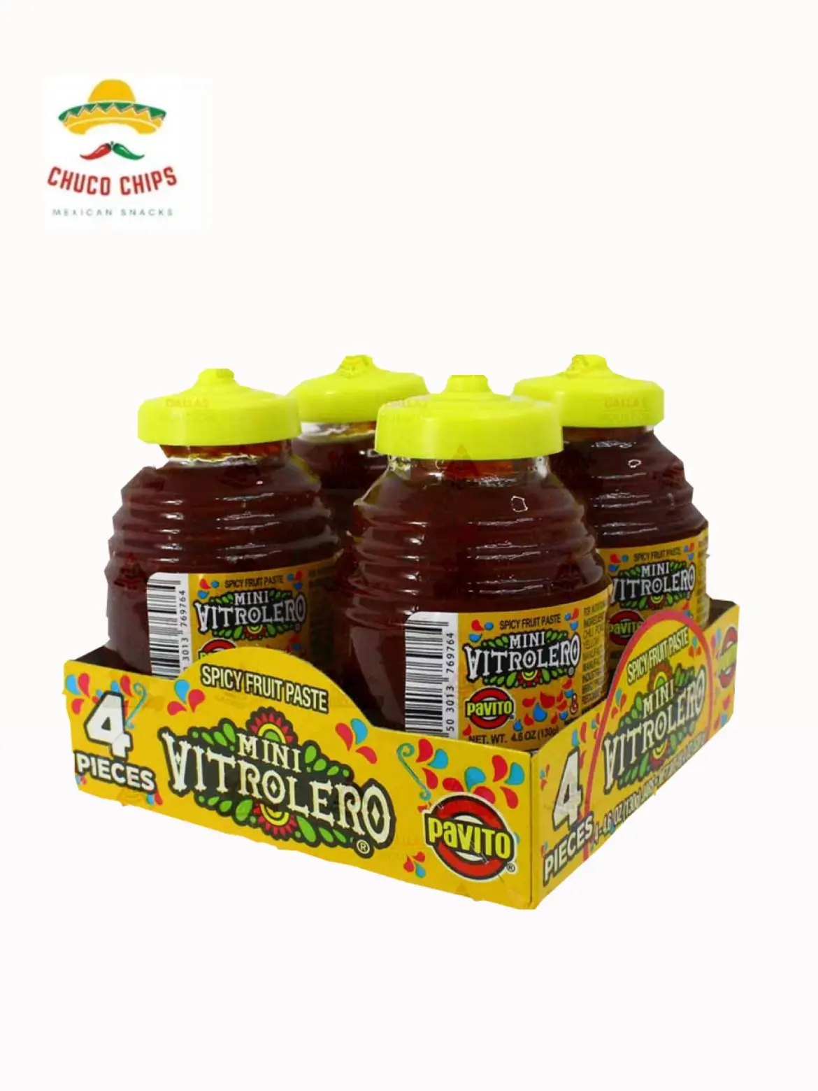 Mini Vitrolero de Tamarindo . 4 barrilitos. Dulce sabor Tamarindo. Cont.Net. 520 grams