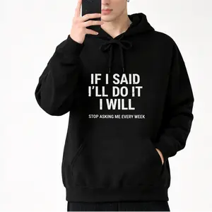 No-Nonsense Attitude Hoodie – Distressed Graphic Long Sleeve with Bold Statement