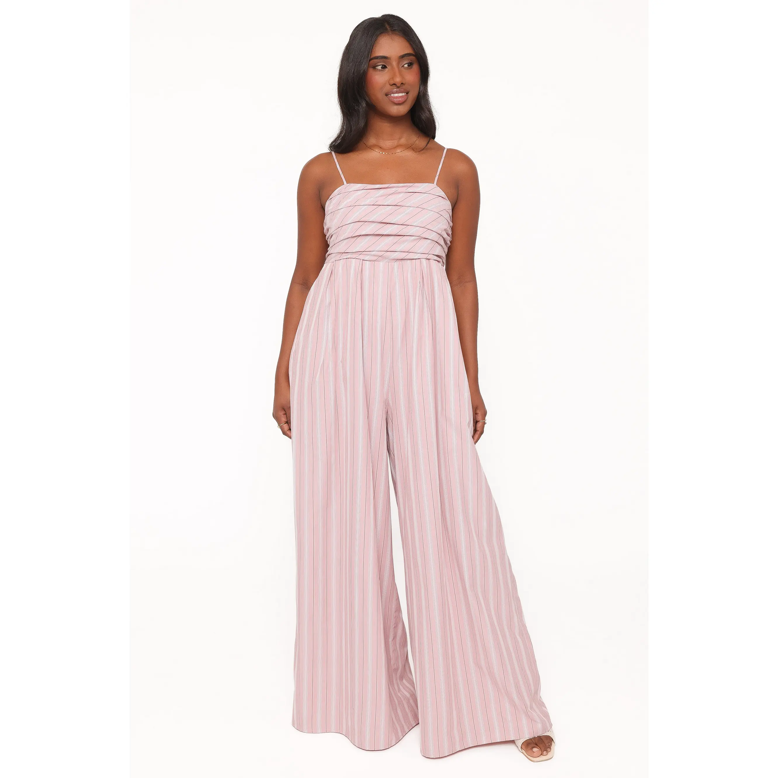 Pricilla Jumpsuit - Pink Stripe