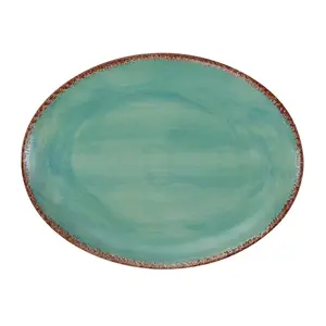 Patina Turquoise Ceramic Serving Platter