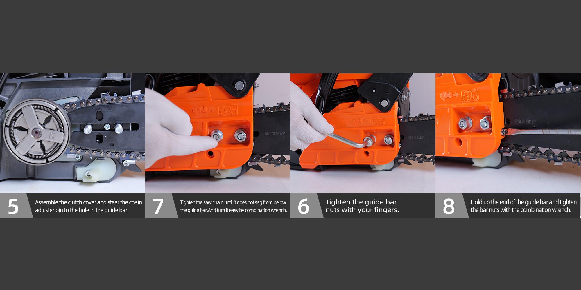 HANWISE Gas Chain Saw | 20 inch Heavy duty Cordless Gasoline Chain Saw, Suitable for Forestry/Wood Cutting | 2-stroke Professional Chain Saw, Used for Garden/Farm/Courtyard Gifts | Perfect Gift for New Year/Valentine's Day