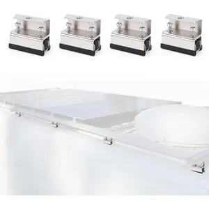 RV Solar Panel Bracket 4 Set, Stainless Steel Roof Rack Mount Kits with 8 Washers, Compatible with  Roof Mount Brackets (A (2.8*1.1*2.3in))
