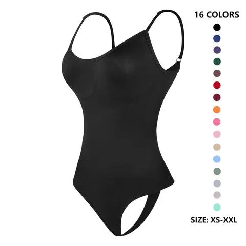 Women's Solid Color Seamless Shapewear Bodysuit, Firm Tummy Control, Tummy Control Butt Lifting Shaper, Women's Shapewear for Daily Wear, Compression, Tummy Control Shapers, Smoothing Bodysuit, Shapewear Clothes