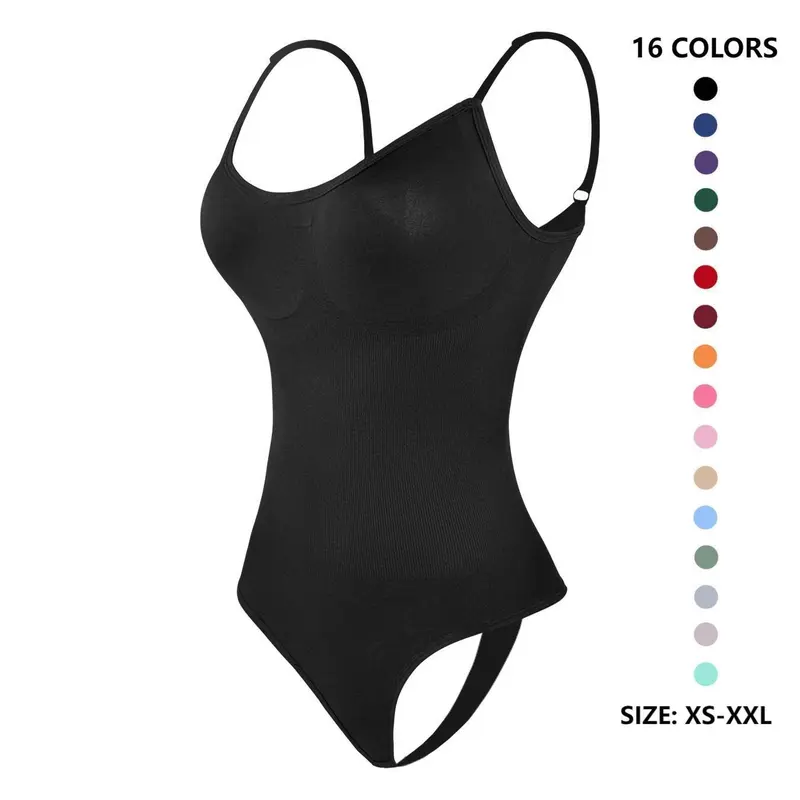 Women's Solid Color Seamless Shapewear Bodysuit, Firm Tummy Control, Tummy Control Butt Lifting Shaper, Women's Shapewear for Daily Wear, Compression, Tummy Control Shapers, Smoothing Bodysuit, Shapewear Clothes