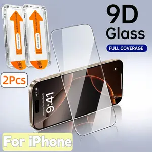 2-Pack Apple Screen Protector, 9h Hardness, Bubble-Free, Dust-Resistant, Easy Installation, Anti-Scratch, HD Clarity, for iPhone Series