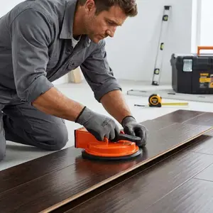 Heavy-Duty Floor Gap Repair Suction Tool, Iron-Alloy Body with Reinforced Suction Cup, for Wood, PVC, Glass and Tile Gaps, Ideal for Home Renovation