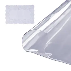 VEVOR Plastic Table Cover, 48x 48 Inch 2.0 mm Thick Clear Table Protector, Round PVC Desk Mat, Waterproof Easy Cleaning Desk Pad Tablecloth, for Office Dresser Dining Room Table Night StandVEVOR Super Brand Day