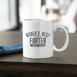 World's Best Farter Mug, Funny Father's Day Gift, Premium Quality Dad Coffee Mug (11 or 15oz) Ceramic Cup