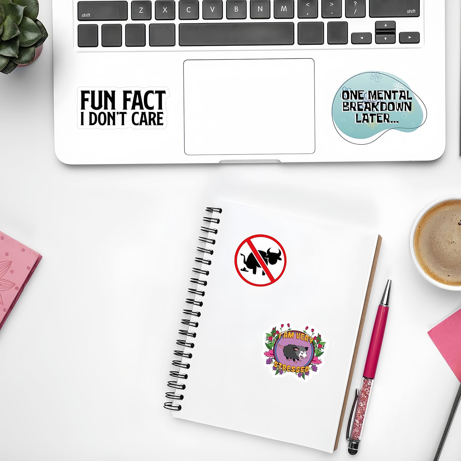 130PCS Funny Saying Sticker Pack - Snarky, Sarcastic Bold Humor Vinyl Waterproof Meme stickers for laptop, computer, water bottle, ipad, phones bumper folding  chair sticker pack