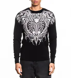 Affliction Men's Thermal Long Sleeve Shirt Nocturnal Sanctum