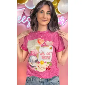 We Out Bruh Scrapbook Mineral Washed T-Shirt