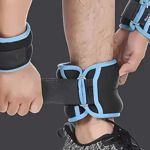 2pc Adjustable Weighted Wrist and Ankle Bands Set, 250g Polyester Sports Weights, Steel Ball Filled, Ideal for Fitness, Dancing, Running