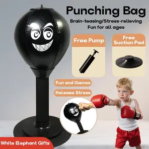 Desktop Boxing Speed Ball Set with Suction Cups, High Performance Training Punching Bag, Stress Relief for Kids & Adults, Home Office Use, Prefect Gift for Kids, Friends & Partners