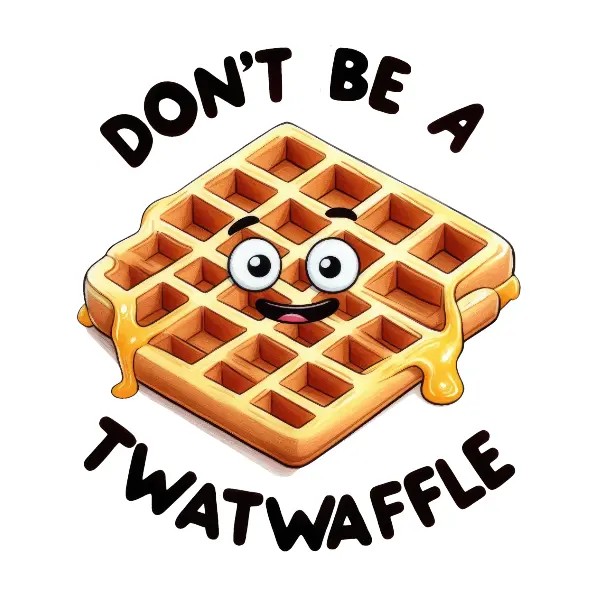 Funny Waffle Sticker