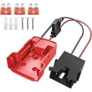 Adapter 18V for Power Wheel Adapter Compatible with MIL 18V  with Wire Harness Connector Compatible with 12  Power Wheel, 12AWG Wire with 40A Fuse