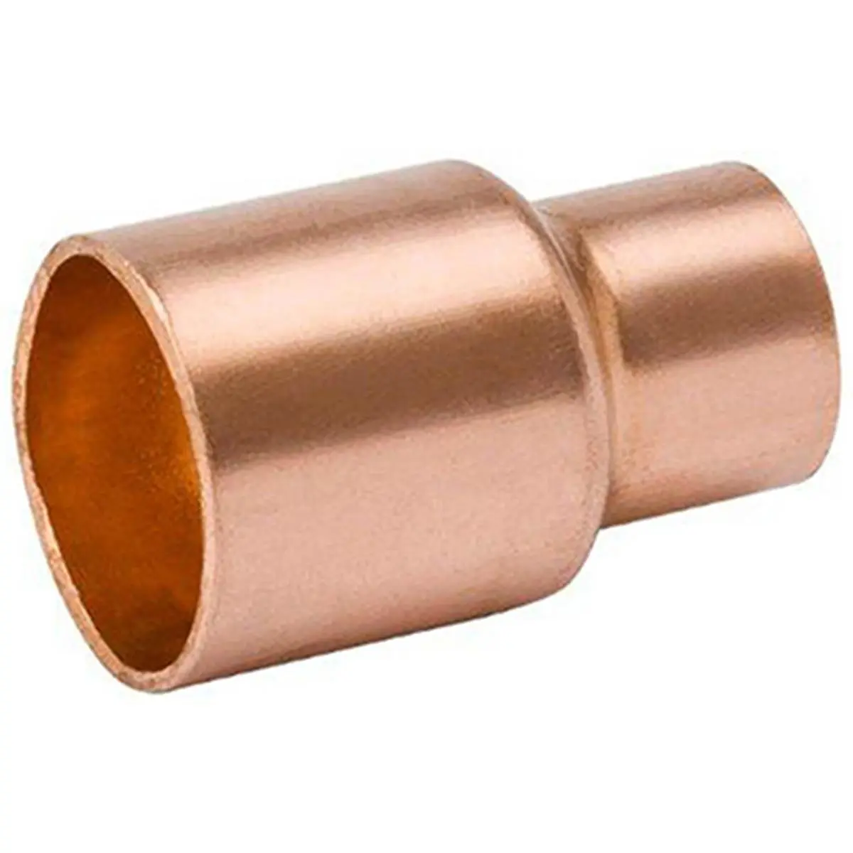 Mueller Industries W 61036 Copper Pipe Coupling With Stop, 0.75x0.5 in, Copper Surfaces, Household Appliance Part