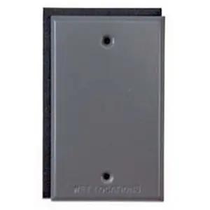 Hubbel Electric Raco Gray Single Gang Blank Switch Plate Cover