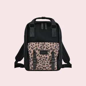 Himawari Contrast Waterproof Nylon Backpack Bag