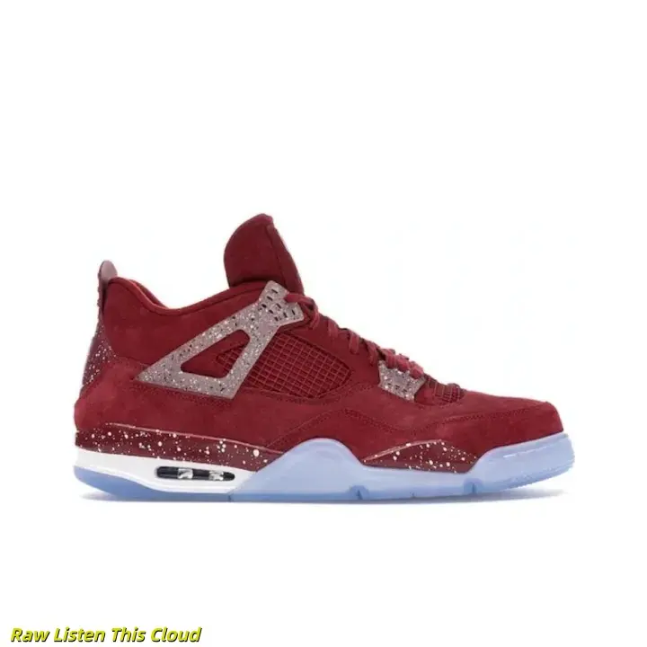 Brand New Original Box Unisex Burgundy Suede Crystal Sole Mid Top Retro Basketball Sneakers Non Slip Street Fashion Casual Athletic Shoes