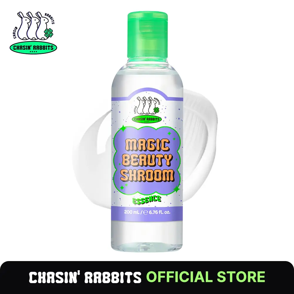 CHASIN' RABBITS Magic Beauty Shroom Essence | Korean Skin Care Nourishing and Hydrating Essence | Boosting Skin Care Essence with Tremella Mushroom Extract for Sensitive, Dry Skin (200mL/6.76 fl oz)
