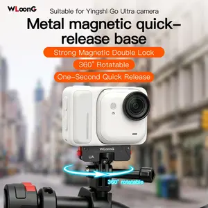 for Insta360 Go Ultra Magnetic Quick Release Base  Adapter, Metal, Perfect for Outdoor Sports, Campus Photography Holiday Travel and Ideal Gift, Dual Claw Design Lightweight Tripod/Mount Connector | Self-media Shooting Equipment Accessory
