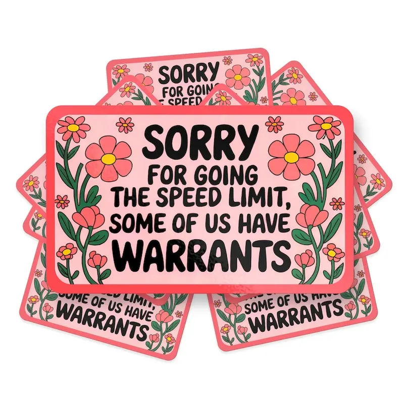 Sorry For Going the Speed Limit Bumper Sticker/Magnet