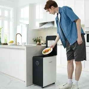 GEME Composter - The World's First Bio Waste Composter, Turn Food Waste into Organic Compost, the Easiest Electric Composter for Kitchen, Also Can Breakdown Pet Poops, Better than Cat Litter, Make Good Garden Soil and Fertilizer Maker Composting Machine