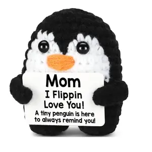 Handmade Crochet Mini Penguin Cute Decor Gift for Mom, Lover, Boyfriend Girlfriend, Wife Husband | Birthday Anniversary Valentines Day Gifts