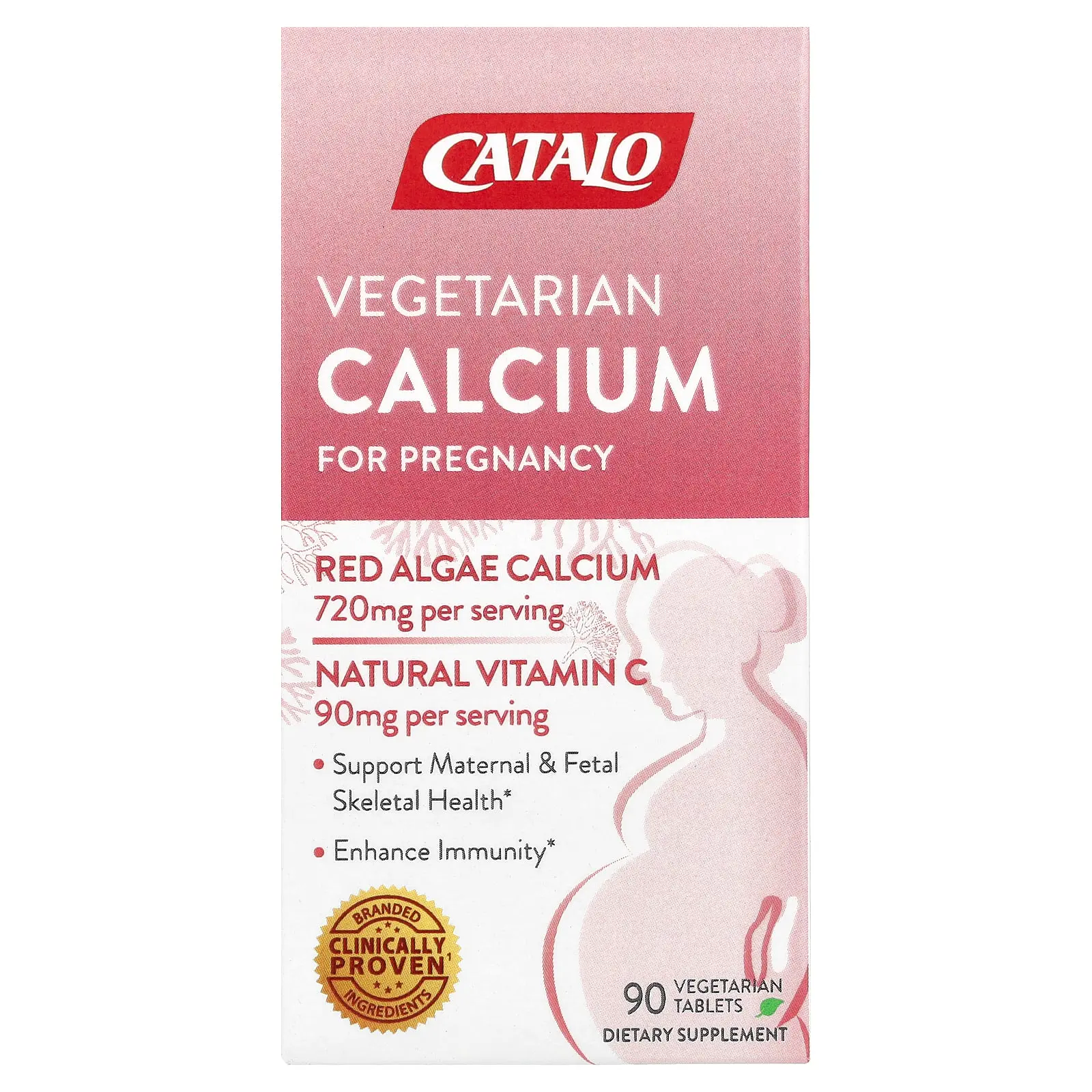 CATALO Vegetarian Calcium For Pregnancy, 90 Vegetarian Tablets