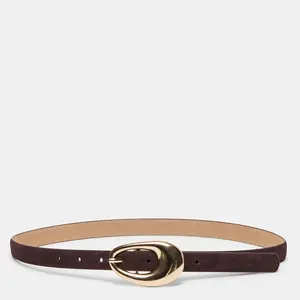 Dolce Vita ORGANIC OVAL BUCKLE BELT MAHOGANY GOLD