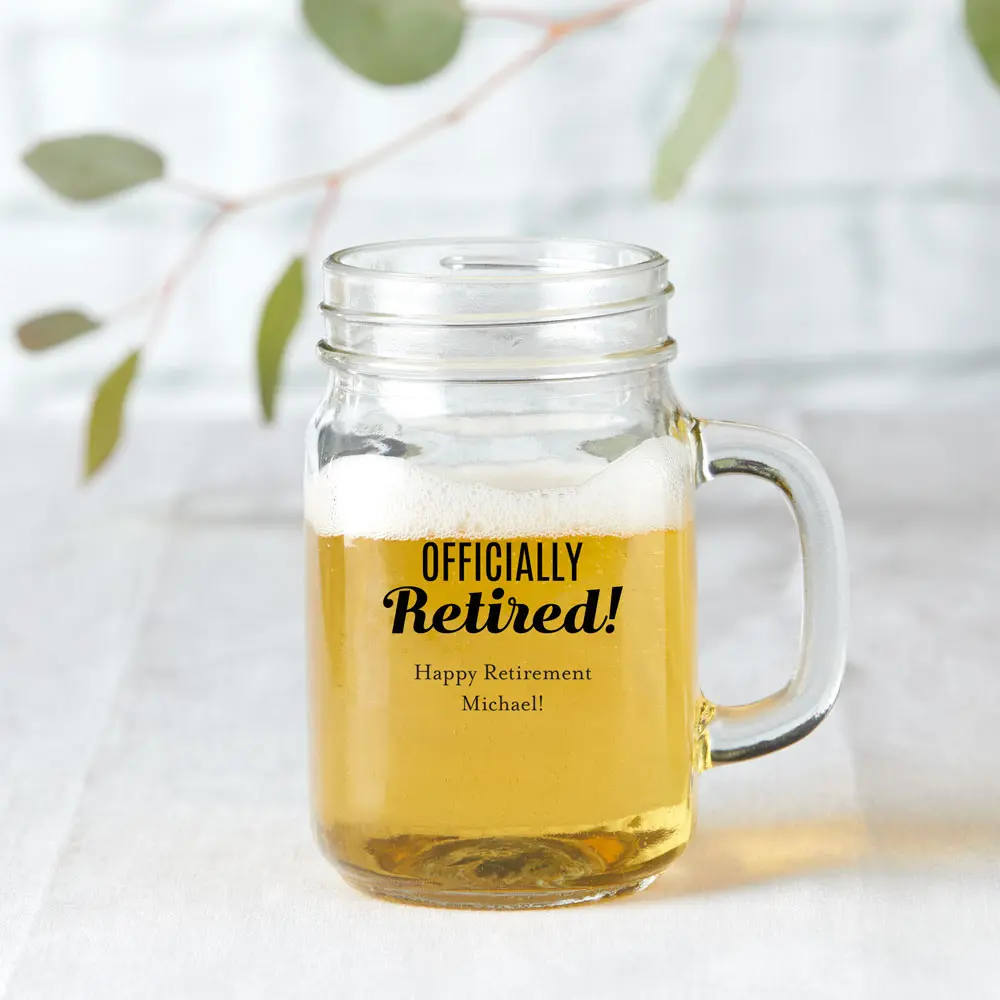 Kate Aspen 30036NA-CEB 5 x 4 in. 16 oz Personalized Mason Jar Mug with Celebration Case - Pack of 12