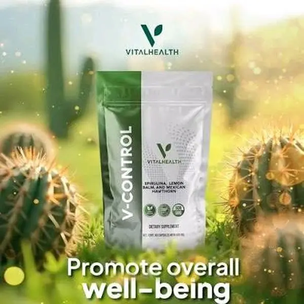Vital Health V-Control - Natural Supplement for Detox, Nutrition & Digestion Support - 60 Capsules