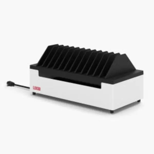 Luxor B2779755 12-Port Charging Station for Chromebooks Laptops Tablets & Mobile Devices, White