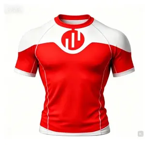 Invincible Cosplay Costume Rash Guard Diving T Shirt Men BJJ Boxing MMA Clothing Summer Long Sleeve Swimsuit Women GYM T shirt