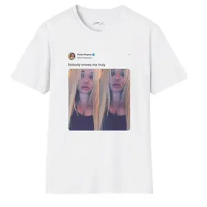 Trisha 2026 Shirt Paytas Viral Tweet Quote T-Shirt, “Nobody Knows Me Truly” Twitter Post Tee, Unisex Pop Culture Fan Outfit, Y2K Internet Aesthetic Streetwear