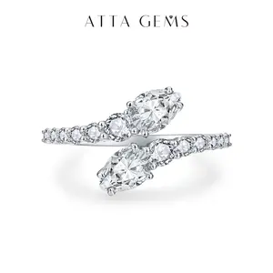 Women's 1.6ct Snake Synthetic Moissanite Ring Band, Elegant Glittering Ring, Daily-Party Wear Jewelry, Ideal Gift Accessory R106