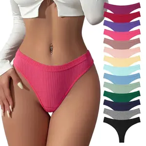 14-Pack Women's Seamless Thongs – Soft Breathable Cotton Mixed Color All-Day Comfort Everyday Underwear