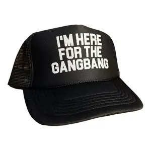 I’m here for the bang hat funny trucker hat party swingers costume gag gift novelty cap dad