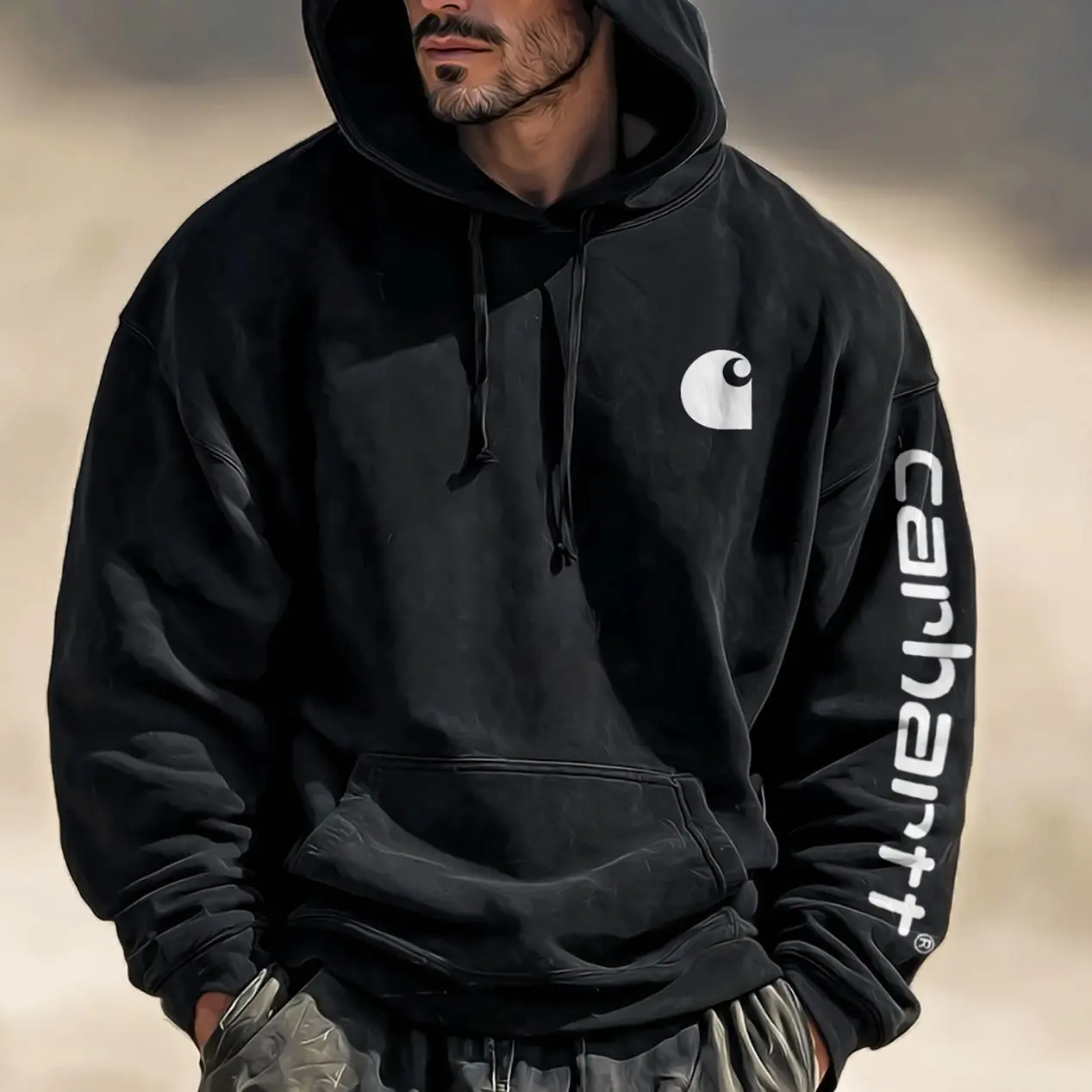 Carhartt Printed Fleece-lined Unisex Hoodie