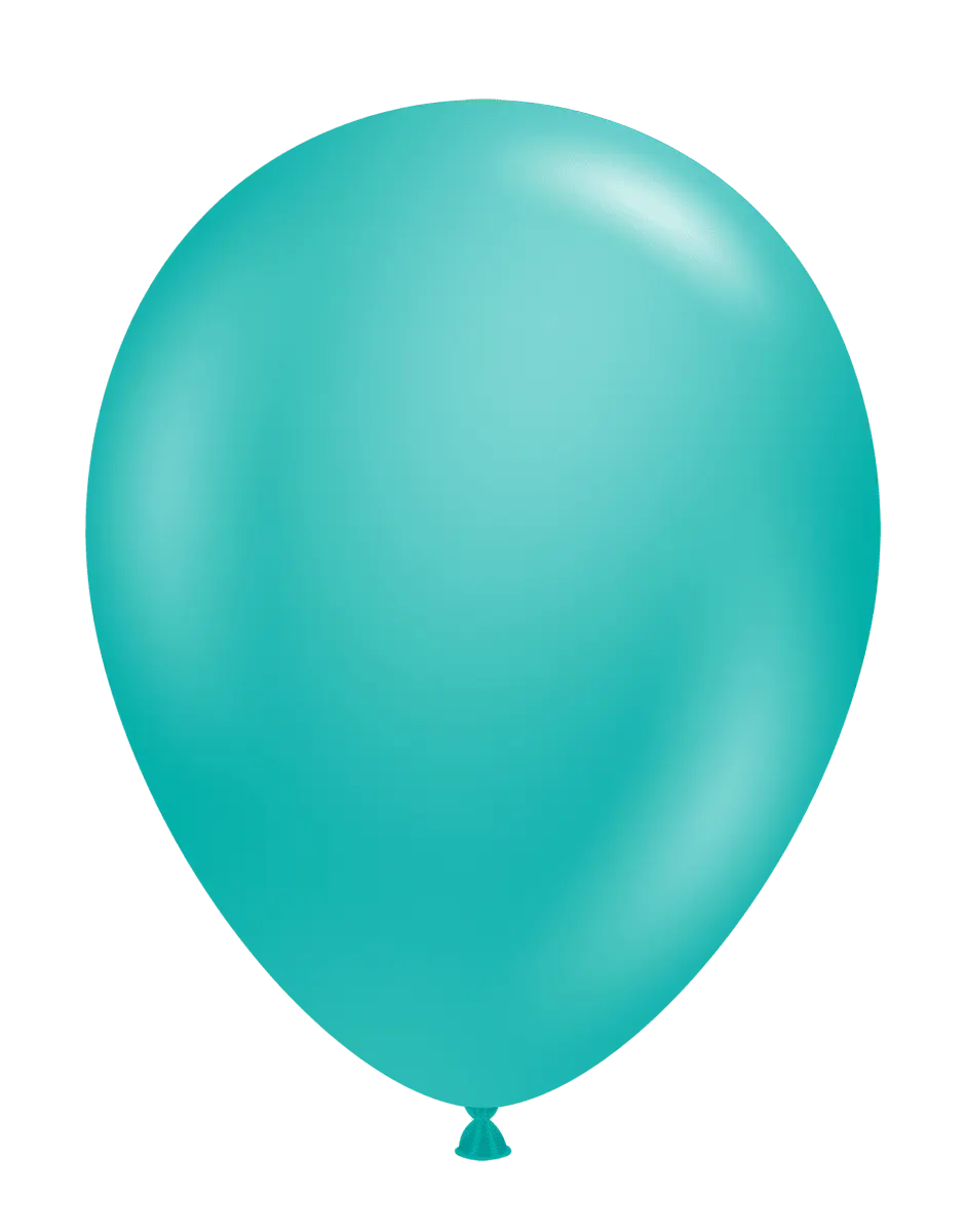 TUFTEX Designer Teal Biodegradable Latex Balloon - 5 in, for Balloon Decorations